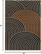 Lahome Enfys Modern Rainbow Easy Jute Carpet, Washable Rugs 5x7 - Image 2