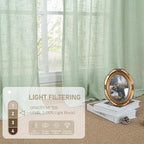 Fresh Green Linen Curtains 72 Inch Length - Image 5