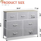 WLIVE 7 Drawer Dresser TV Stand, Entertainment Center, Media Console Table - Image 3