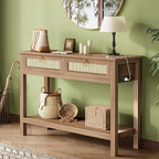SUPERJARE Rattan Console Sofa Table by SUPERJARE