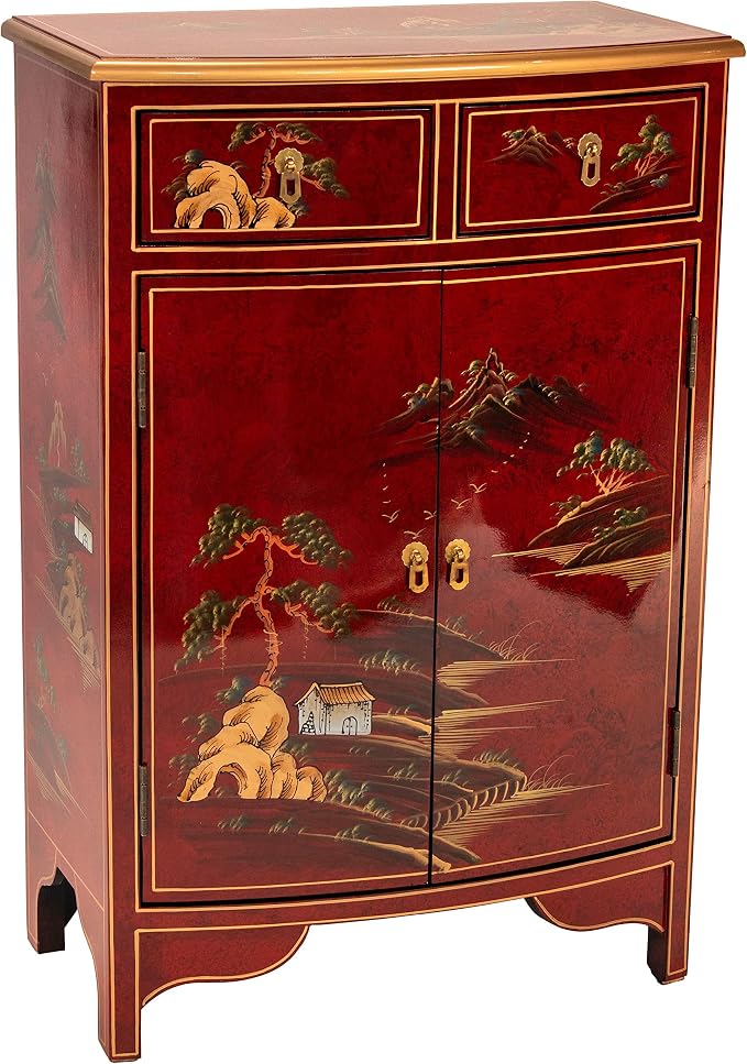 Red Lantern Artisan Crafted Lacquer Storage Cabinet by RedLantern
