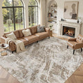 DMOYEST 7x9 Washable Area Rug: Abstract Modern Non-Slip Carpet, Soft Low Pile by DMOYEST