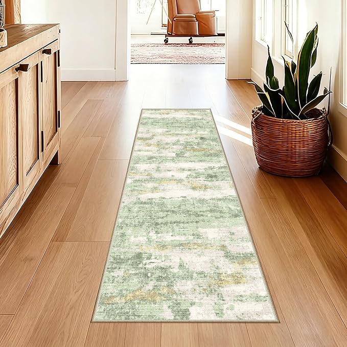 2x5 Washable Runner Rugs，Modern Abstract Rug Runner, Ultra-Thin Kitchen Runner by Unknown