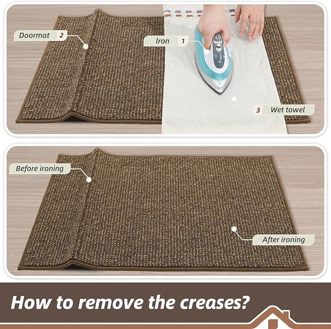 BEQHAUSE Dirt Trapper Door Mat 24" x 60", Non-Slip Washable Doormats, Low - Image 9