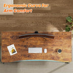 Huuger Folding Desk for Small Spaces, 47.2 Inch Foldable Computer Table - Image 5