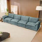 JUMMICO 159" Modular Sectional Chenille Couches Linear Sofa - Image 7