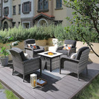 ovios 5-Piece Patio Furniture Set, Outdoor Wicker Sofa by OVIOS