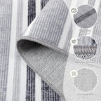 Area Rug 4x6 Grey Rug Washable Rugs Non Slip Low Pile Small Carpet - Image 7