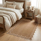 GarveeHome 3x5 Scalloped Washable Area Rug Non Slip Bedroom Entryway Rug | Soft by GarveeHome