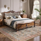 6x9 Area Rugs - Washable Vintage Retro Living Room Rug, Soft Ultra Thin Non - Image 3