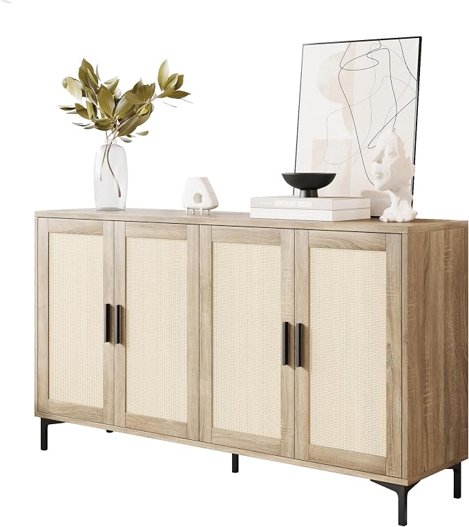 JASIWAY Buffet Cabinet with Storage, Modern Coffee Bar Cabinet Console Table by JASIWAY
