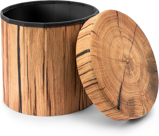 Sorbus Tree Stump Stool, Toy Storage Ottoman 15 Inch Fake tree stumps Log Stool by Sorbus