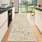 DUKINO 2.6x10 Washable Runner Rug, Non Slip Animal Rug by DUKINO
