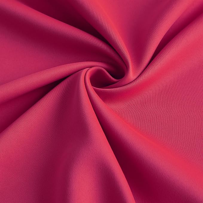 Custom Pleated Curtains Hot Pink Color, Heat Blocking Window Treatment - Image 7