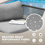 Crestlive Products Outdoor Oversized Loveseat Set, Patio Conversation Sets - Image 7