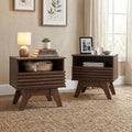 AODK 18.9" Wide Fluted Nightstand Set of 2, End Table by AODK