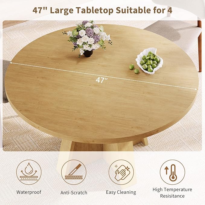 iPormis 47-Inch Round Dining Table - Image 6