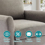 OLIXIS Comfy Accent Chair for Living Room Bedroom and Waiting Room, Upholstered - Image 3