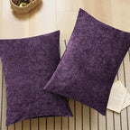 CaliTime Decorative Standard Throw Pillow Covers 26 X 20 Inches Plum Purple | - Image 5