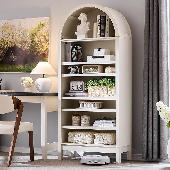 IFGET 71" Tall Arched Bookshelf, 7 Tiers Arch Bookcase by IFGETEnrichYourLivingSpace