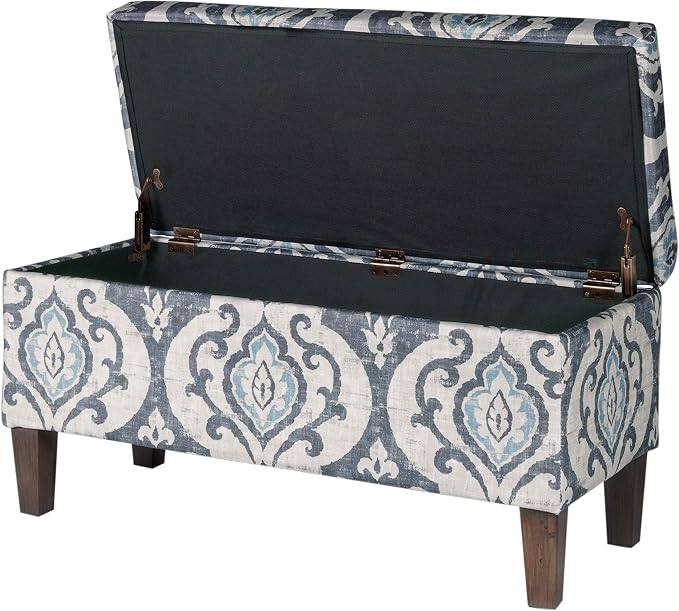 HomePop Large Upholstered Rectangular Storage Ottoman Bench - Image 7
