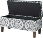 HomePop Large Upholstered Rectangular Storage Ottoman Bench - Image 7