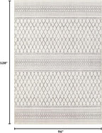 cotiled Boho 8x10 Area Rugs for Living Room: Large Moroccan Washable Rug | - Image 2