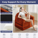 MAXYOYO Folding Sofa Bed with Backrest, Boneless Fold Out Couch Bed with Handle - Image 4