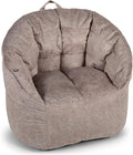 Big Joe Milano w/ Vibe Vibrating Massage Bean Bag Chair, Lunar Gray Hyde by BigJoe