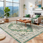 5x7 Area Rugs for Living Room, Large Washable Rug, Dining Room, Low Pile by Zesthome