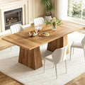 LITTLE TREE Dining Table for 6 People, Wooden Dining Table, Rectangle Table by LITTLETREE