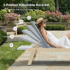 PURPLE LEAF Extra Large Patio Chaise Lounge 2 Pieces French Outdoor Wicker - Image 8