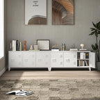 MIOCASA TV Stand 3 Door Metal Storage Locker Cabinet - Image 7