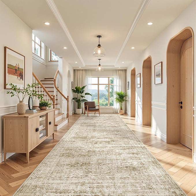 4x10 Runner Rug Non Slip, Washable Hallway Runner Rug, Nursery Room, Soft - Image 4