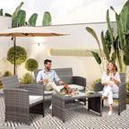 SUNLEI Patio Furniture Set 4 Piece Outdoor Furniture Set, PE Rattan Wicker - Image 7