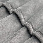 BEDELITE Fleece Blanket Soft Plush Oversized Bed Blanket Grey 120"x120" | Ultra - Image 4