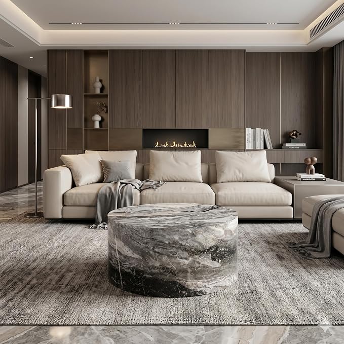 Round Coffee Table Living Room Table - Image 3