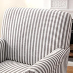 HUIMO Linen Fabric Accent Chair, Mid-Century Modern Upholstered Armchair - Image 7