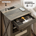 FREDEES Rustic Night Stand Set 2 - Image 3