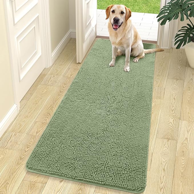 OLANLY Dog Door Mat for Muddy Paws 70x24, Super Absorbent Chenille Mud Mat | by OLANLY