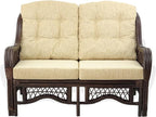 Malibu Lounge Loveseat Sofa Natural Rattan Wicker Handmade Design - Image 3