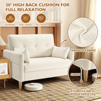Urhanherry 47" Small Sofa Couch, Soft Chenille loveseat Mini Couch - Image 3