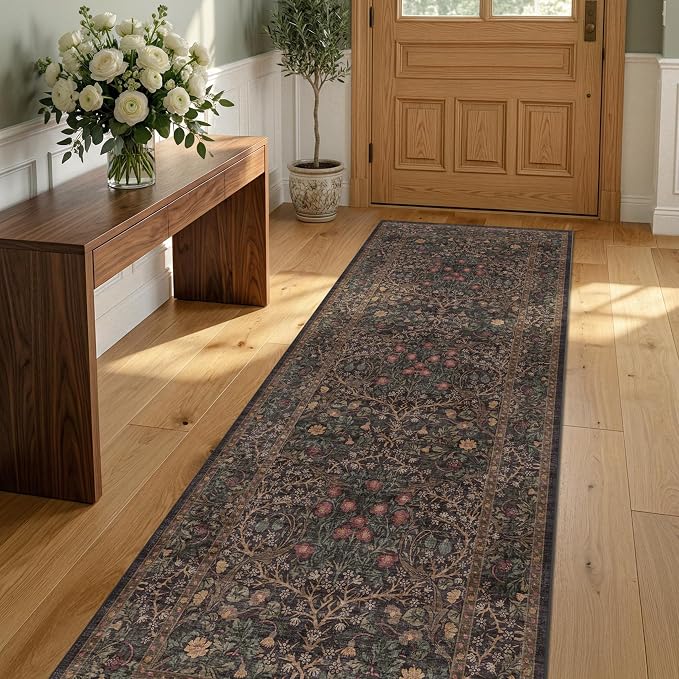 Dark Brown Washable 2x6 Runner Rugs - Image 6