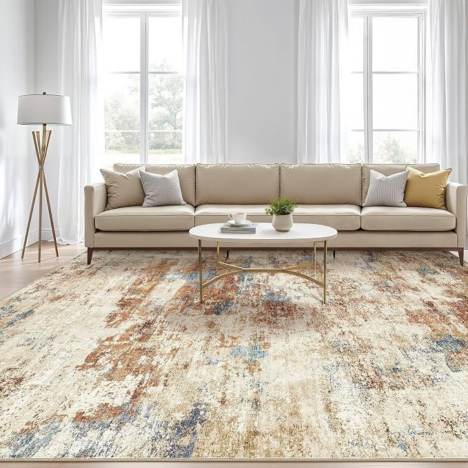 LOONGRUG 8x10 Area Rugs Washable Large Neutral Modern Living Room Rug | - Image 6