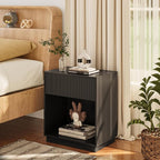 Fluted Nightstands Set of 2, Modern Bedside Table - Image 3