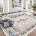 Pink Rugs for Bedroom-9x12 Area Rugs for Living Room, Dining Room, Low Pile - Image 4