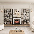 HolliWill 70.8" Tall Bookshelf Set of 2, Etagere Bookcase - Image 3