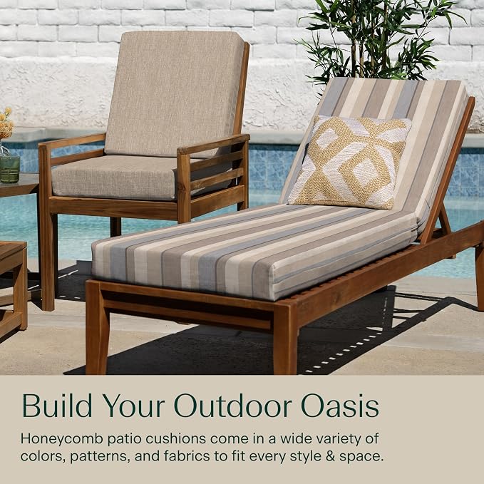 Honeycomb Outdoor Chaise Lounge Cushion - Image 4