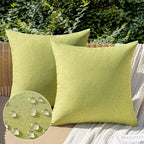 MIULEE Pack of 2 Decorative Outdoor Solid Waterproof Throw Pillow Covers Spring by MIULEE
