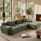 GRUSIGN 108'' Modular Sectional Boneless Sofa, Tufted Sectional Couches by GRUSIGN